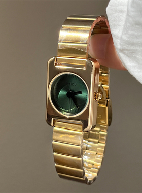 NAIDU简约长方形竹节带手表女轻奢百搭气质个性复古女士石英腕表