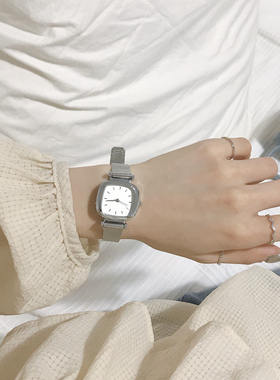 chic小方表女中学生韩版简约复古文艺休闲百搭休闲大气冷淡风手表