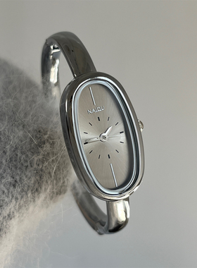 NAIDU经典小众椭圆形手镯表手表女时尚气质简约冷淡风女士手腕表