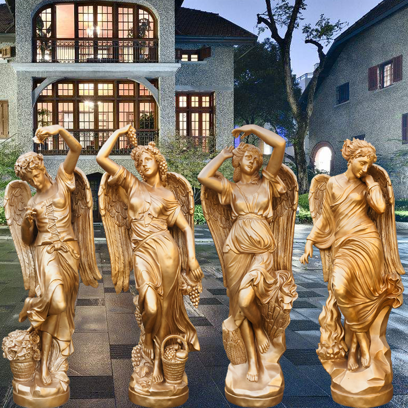 欧式大型美女天使人物雕塑室外摆件酒店大厅客厅落地艺术家居装饰