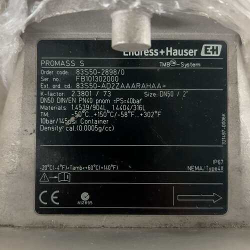 议价-E+H+83S50-2898/0，恩德斯豪斯、Endress-可维修