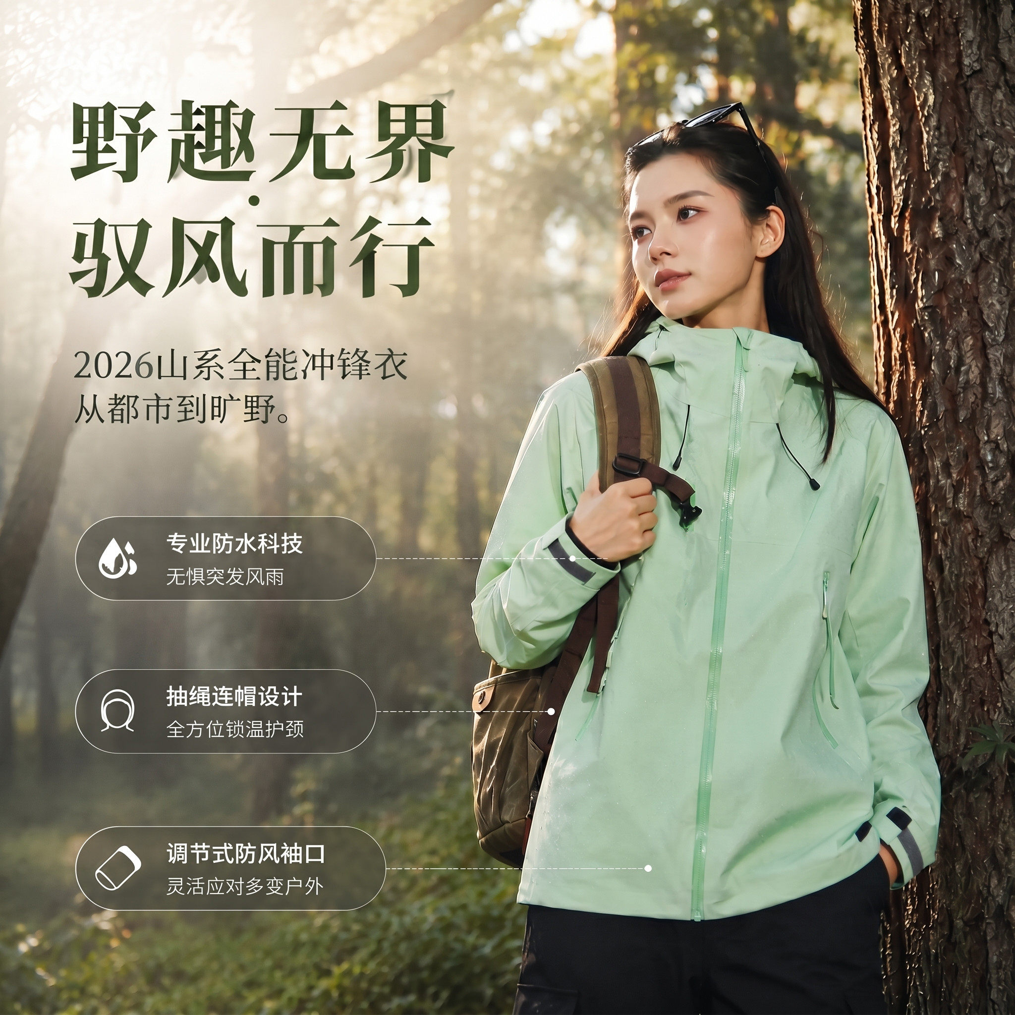鸟家同款BETA SL户外冲锋衣女款防风防水透气男登山外套高端夹克 - 实物图