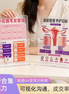私密美容医疗亚克力摆件模型双面印刷透明科普教学高端咨询妇产科