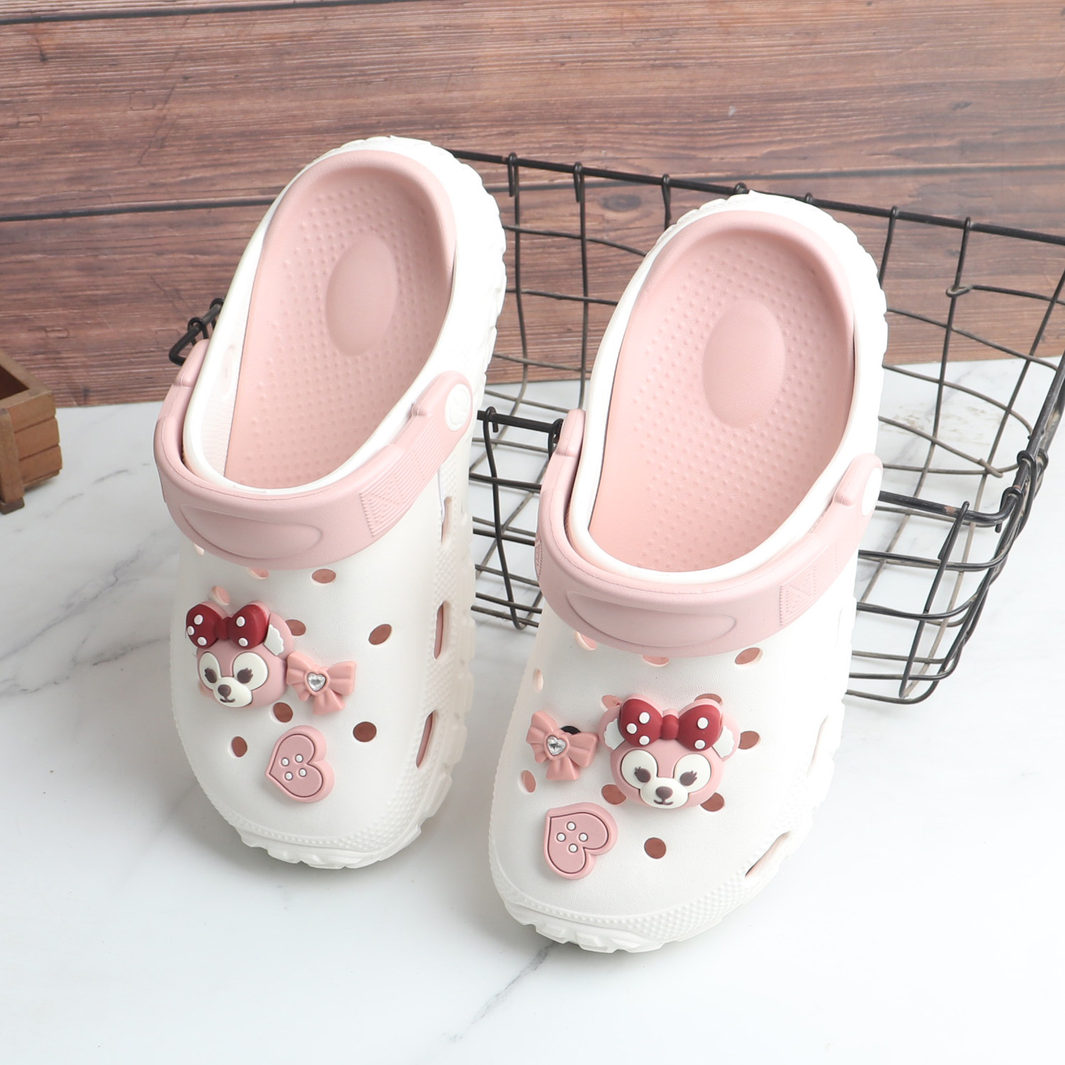 学生卡通蝴蝶结外穿包头透气洞洞拖鞋夏季舒适厚底女防滑两穿沙滩,女鞋,包头拖,淘宝优惠券,粉丝福利购,淘宝优惠卷