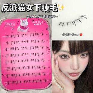 萌睫尚品·反派猫女下睫毛嫁接感上镜假睫毛漫画睫毛单簇新手推荐