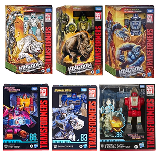 孩之宝变形金刚王国猛兽侠机器人擎天圣柱飞箭勇士猩猩队长玩具