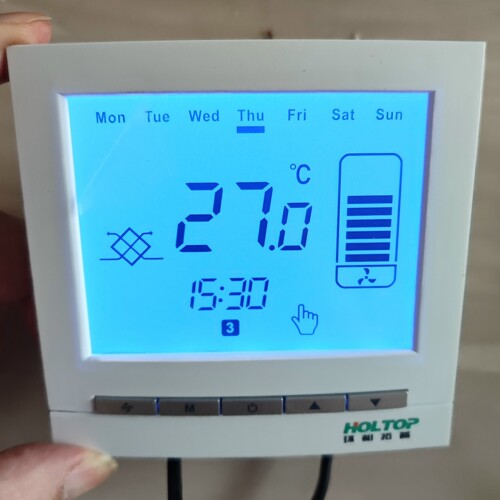 holtop环都拓普温控器面板HDK-08S控制器开关通用线控器新风系统