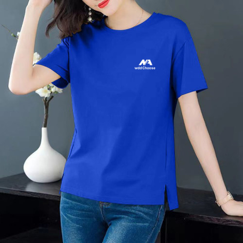 短袖大码薄款印花纯棉女