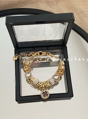 潘家四叶草手链跨境直播爆款大满贯手链可拆卸DIY饰品配件潘首饰