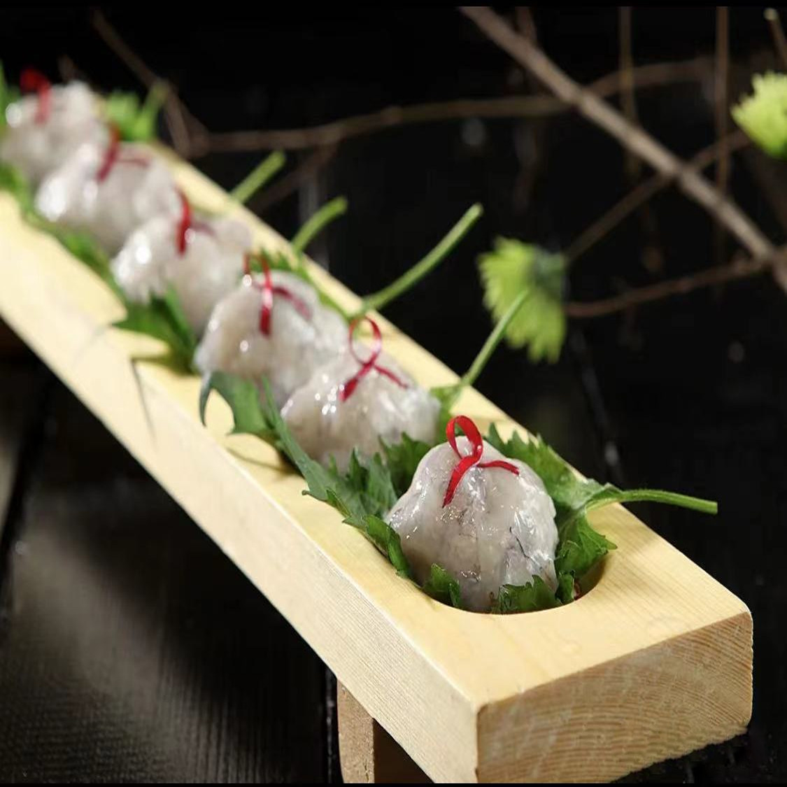 创意火锅全牛宴盘子潮汕牛肉火锅长条肉丸摆盘木餐盘点心料理盘子