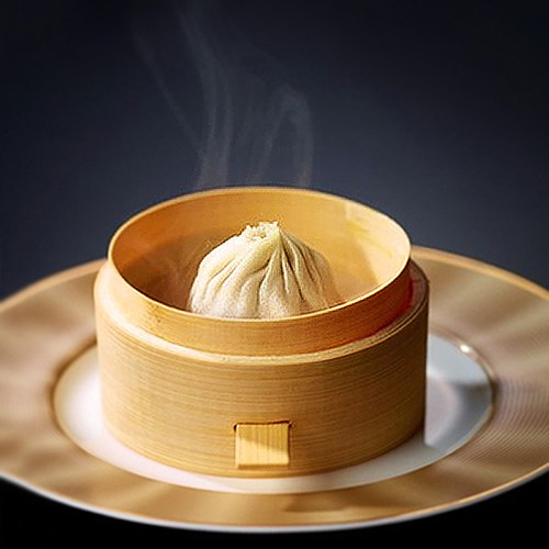 迷你小蒸笼鲍鱼笼竹制带把手烧卖
