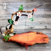 特色意境菜餐具创意饕客根雕私房菜农家乐酒店餐厅饕个性 特色盘子