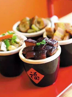 特色餐具农家乐陶瓷用品小缸粗瓷缸土瓷福缸小号福缸带盖子意境菜