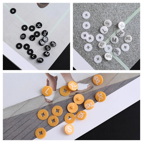 尺码按扣服装羽绒分码钮扣圆形塑料二合扣英文数字衬衫号码纽扣 - 封面