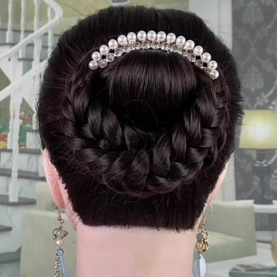 珍珠倒插梳发簪女2025新款高端