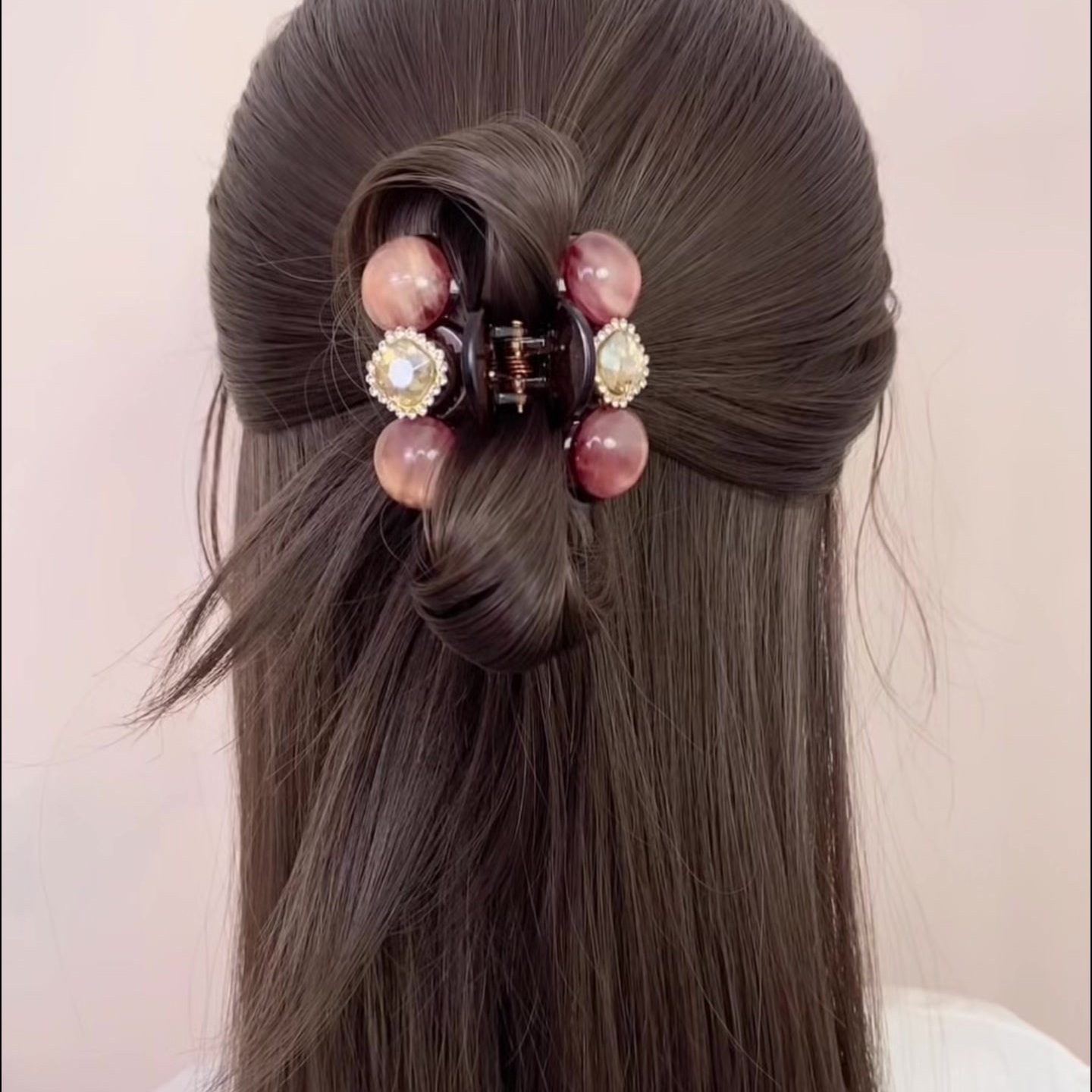 小抓夹女高级感2025新款丸子头