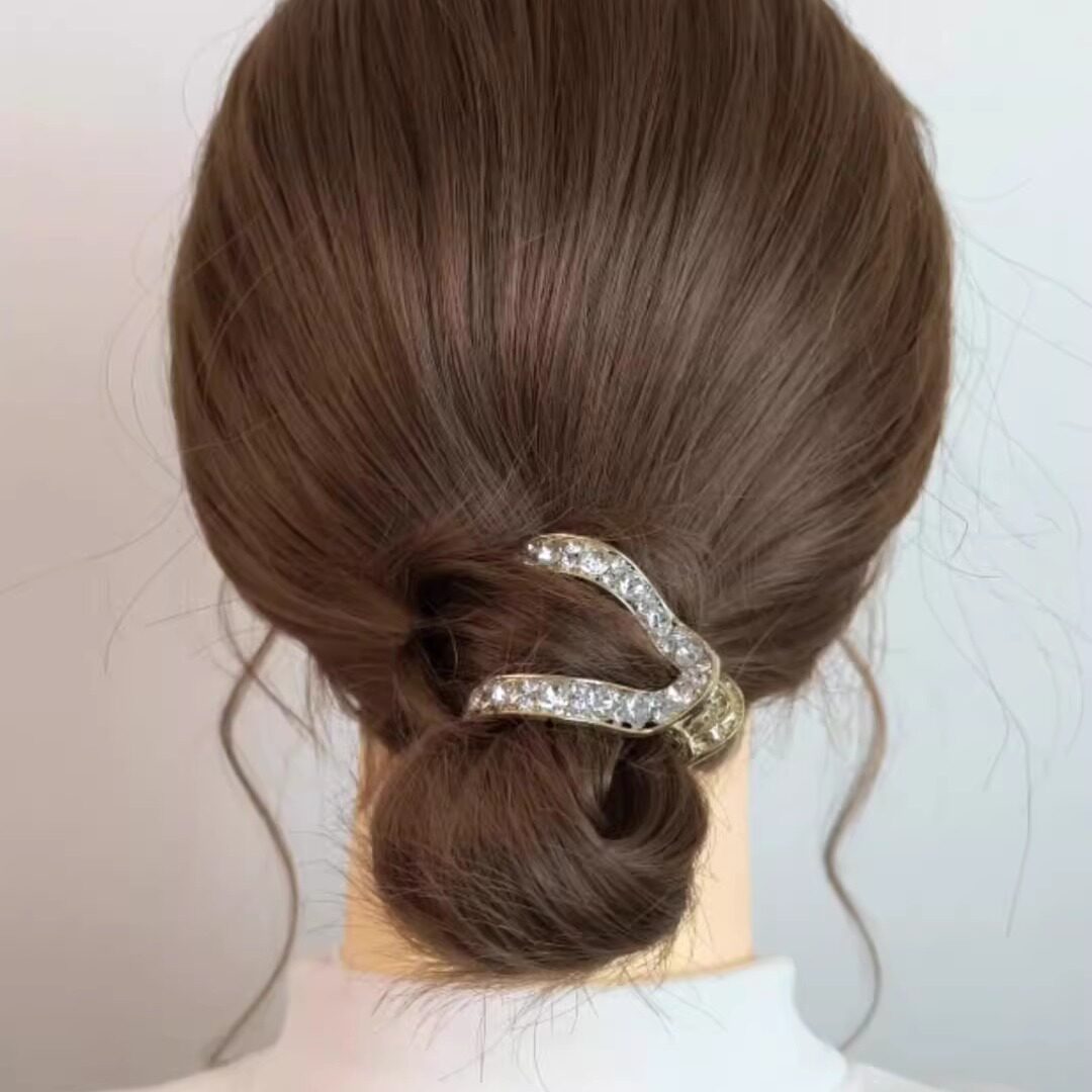 高马尾V型抓夹固定神器后脑勺