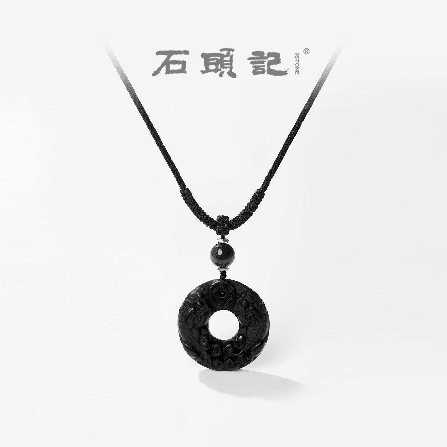 iSTONE/石头记中国风貔貅平安扣