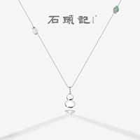 iSTONE/石头记天然白水晶葫芦吊坠
