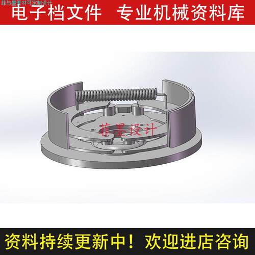 鼓式制动器总成设计solidworks通用版本三维模型素材C23700