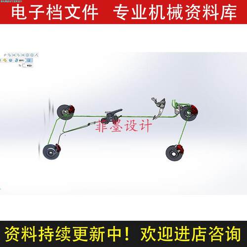 汽车制动系统总成车辆工程设计SW21版三维模型说明书资料C22755