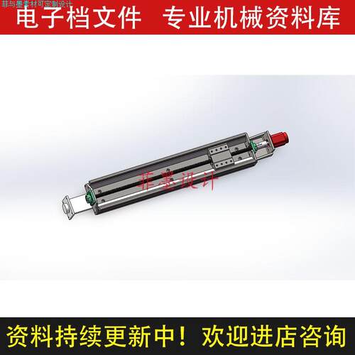 梯形丝杠垂直传动机构机械设计三维模型SW16版可编辑素材C24376