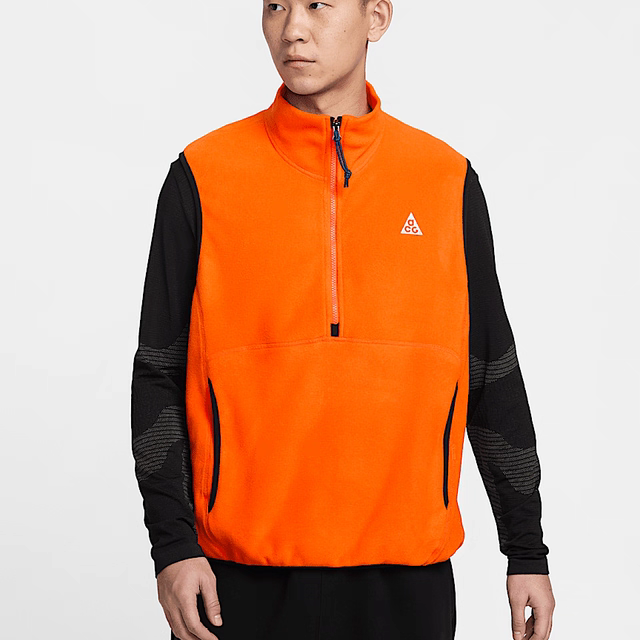 Nike耐克 ACG男子抓绒保暖宽松版半拉链运动休闲马甲 HJ2469-819