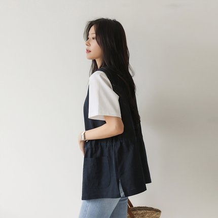 2025新款马甲女夏季薄款外套亚麻坎肩外穿棉麻圆领马夹背心女单层