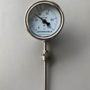 304不锈钢万向双金属温度计WSS 2多量程可选 485活动卡套螺纹M27