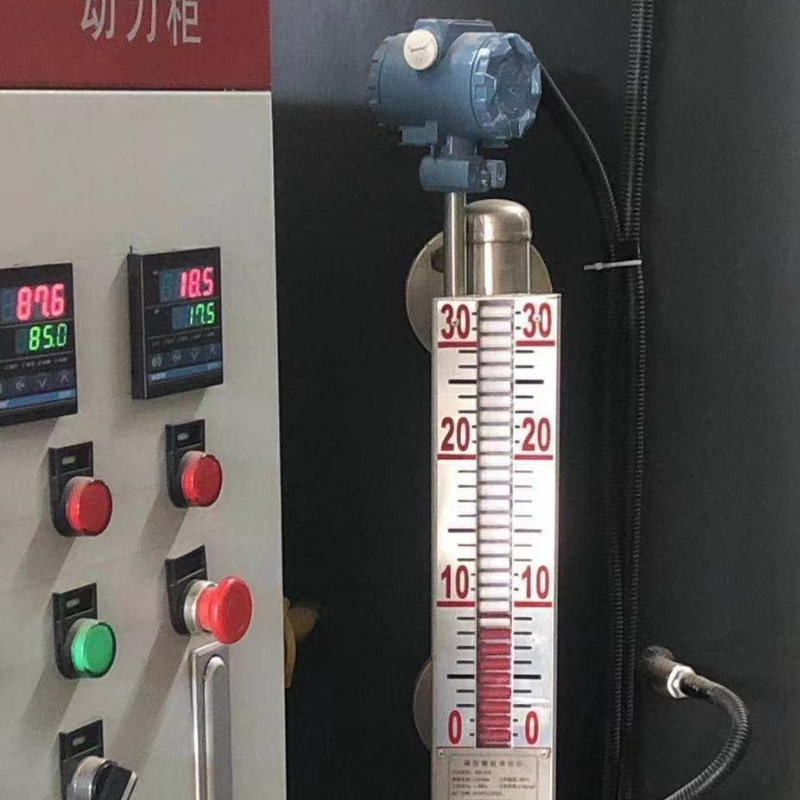 带远传4-20mA磁翻板液位计0-300MM供电DC24V不锈钢304/316 规格全