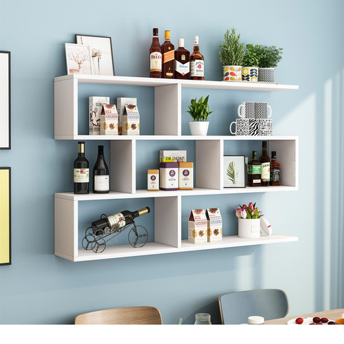 柜书架书架墙上置物架柜简约