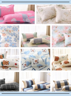 枕套48x74cm家用单人 舒适枕头套四季枕套男女宿舍清仓特价