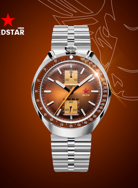 红星RedStar复古BULL HEAD牛头ST1901机械计时码表夜光复刻精钢表