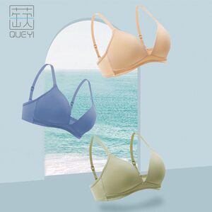 蒛一内衣女聚拢小胸无痕文胸春夏薄款无钢圈上托收副乳防下垂显大