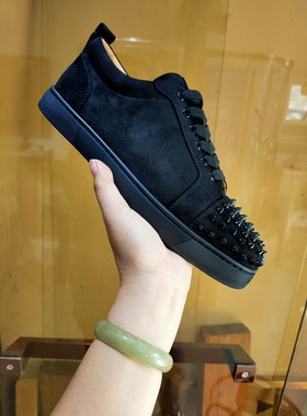 欧美AGZ CL铆钉低帮男鞋真皮系带板鞋休闲运动女鞋时尚红底情侣鞋