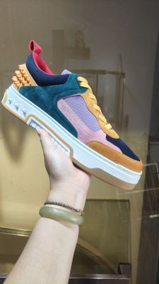 AGZ CL低帮男鞋商务休闲厚底运动鞋红底单鞋时尚铆钉板鞋系带鞋