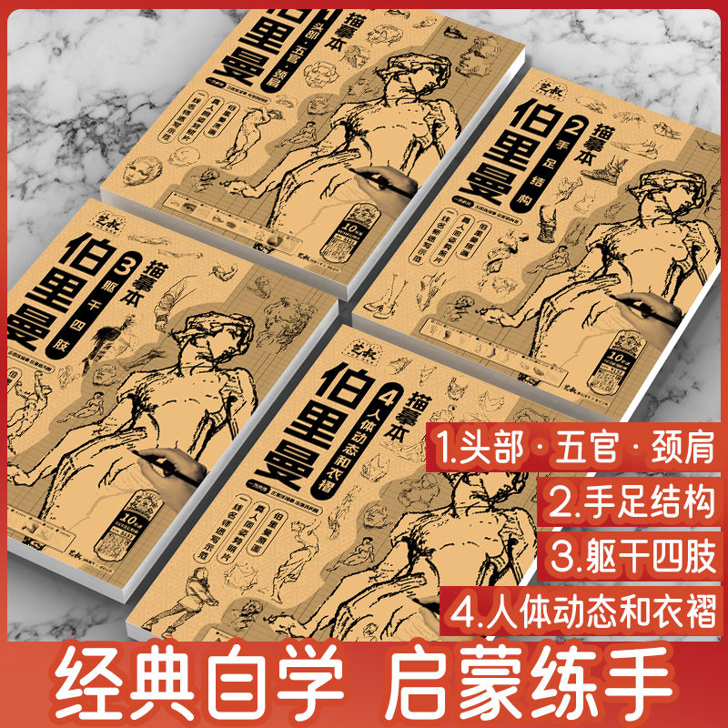 伯里曼人体1结构描摹本速写临摹