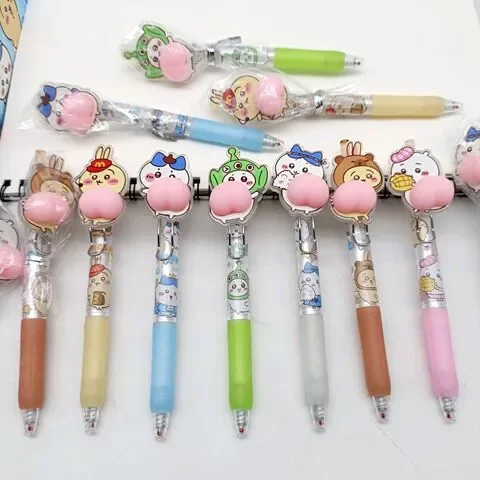 大屁屁水笔新款按动网红中性笔签字笔创意卡哇捏捏乐解压吉伊