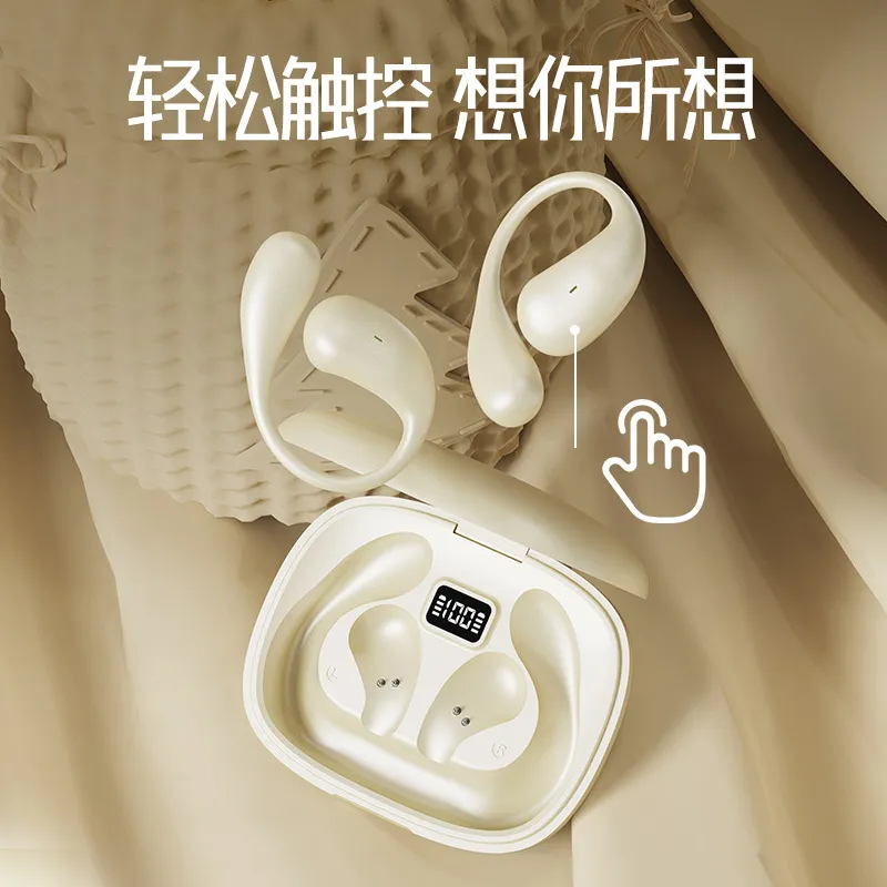 跨境X32新款OWS蓝牙耳机挂耳式耳机大电量数显屏幕运动降噪可代发