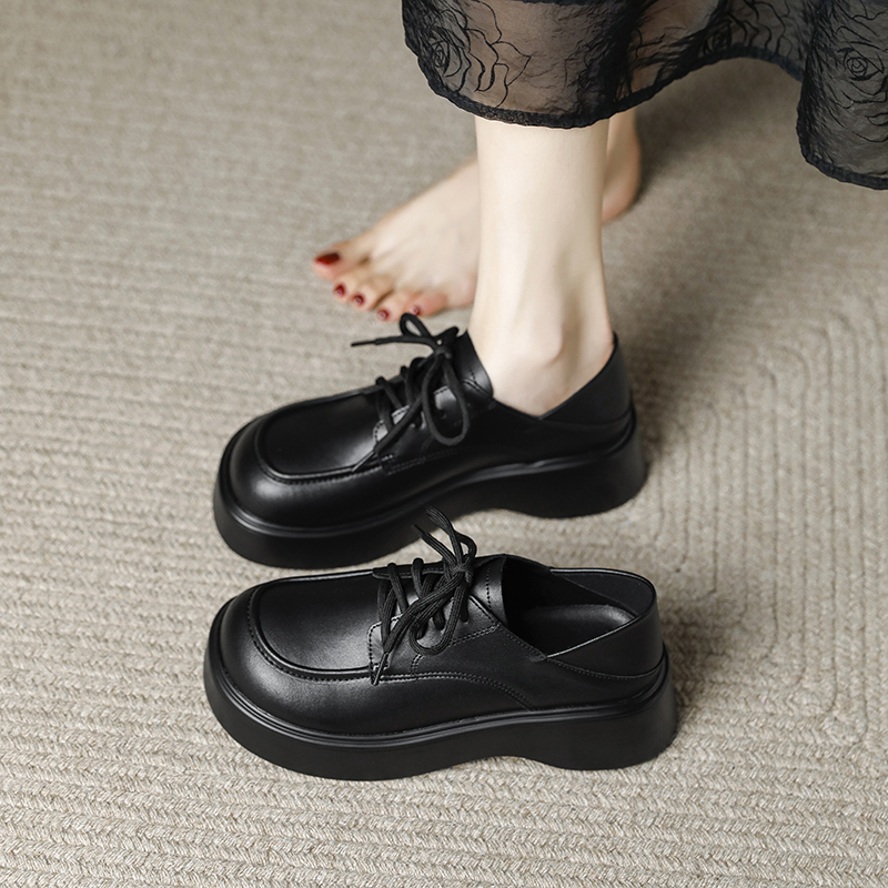 真皮加绒乐福鞋通勤暴走不累脚