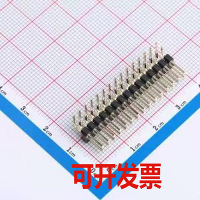PZ254-2-15-W-2.5-G1 排针 2x15P 间距:2.54mm 方针 弯插 弯插,P=