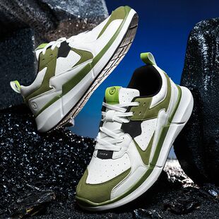 抹茶绿板鞋女冬季百搭新款女鞋厚底小白鞋原创小众休闲运动鞋