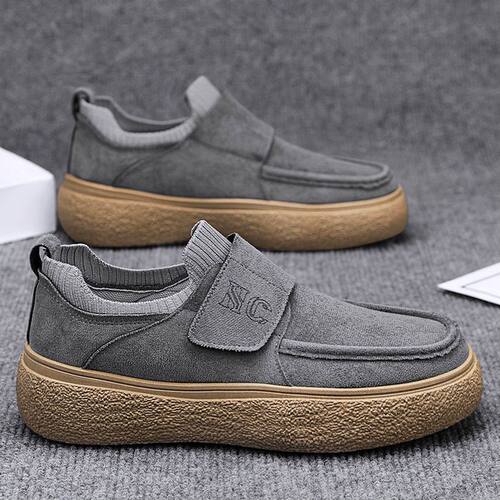 特伦德手工男士商务休闲鞋软底鞋英伦风复古一脚蹬豆豆鞋