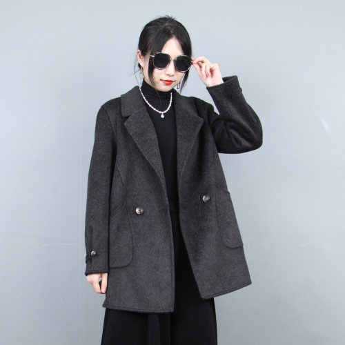 25年冬季西服中长款风衣呢子大衣