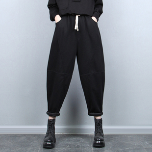 新品 大码 宽松百搭垮裤 休闲裤 高腰裤 女2025年秋季 哈伦裤 显瘦老爹裤