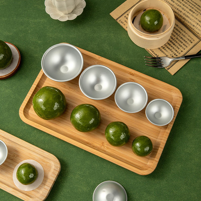 青团模具雪媚娘清明果diy包装盒半圆布丁蛋糕磨工具大小果冻艾草