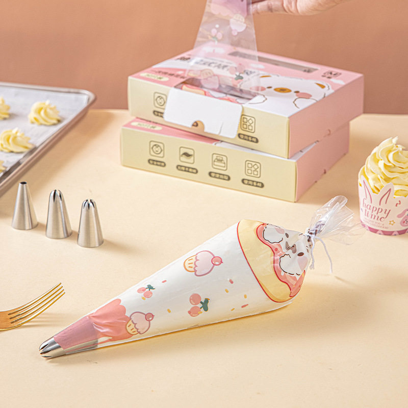 一次性全透明裱花袋蛋糕曲奇饼干裱花嘴工具食品级抽取式塑料