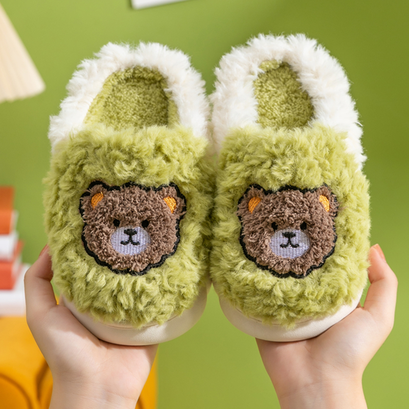 儿童棉拖鞋秋冬保暖加厚中大童室内防滑男女宝宝小孩子拖鞋亲子款