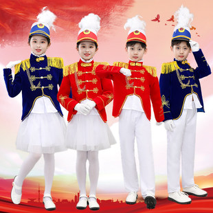 新款中小学生鼓号服仪仗队服装幼儿园升旗护旗手服管乐鼓乐队演出