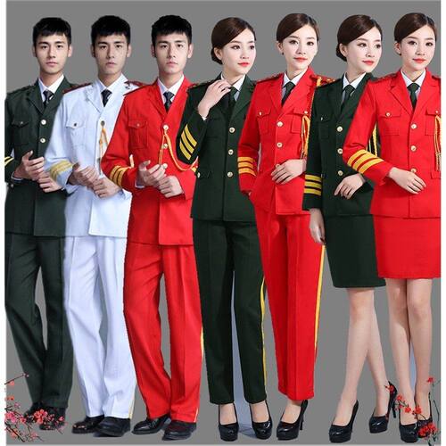 军乐队打鼓演出服成人摇滚乐队鼓号队管乐腰鼓队男女表演外套长袖